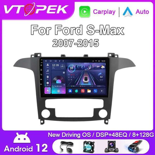 Other Electronics Vtopek 2din Android 12 radio multimedia player suitable for Ford S Max S-MAX 2007-2015 stereo navigation GPS Carplay car h