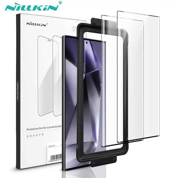 Cell Phone Screen Protectors NILLKIN 2Pcs Full Glue Screen Protector For Samsung Galaxy S24 Ultra Full Cover Soft Film For Samsung Galaxy S2