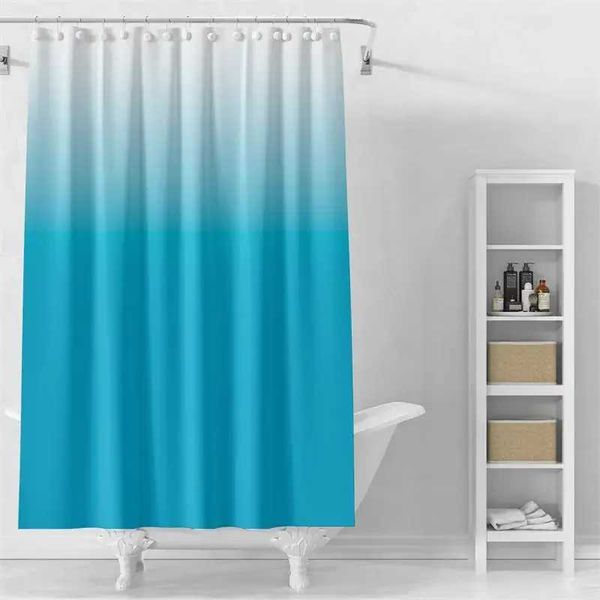 Fashion Plain Color Gradient Shower Curtain Waterproof Mildew Proof And Moisture-proof Shower Curtain In Bathro Showr curtainT250122
