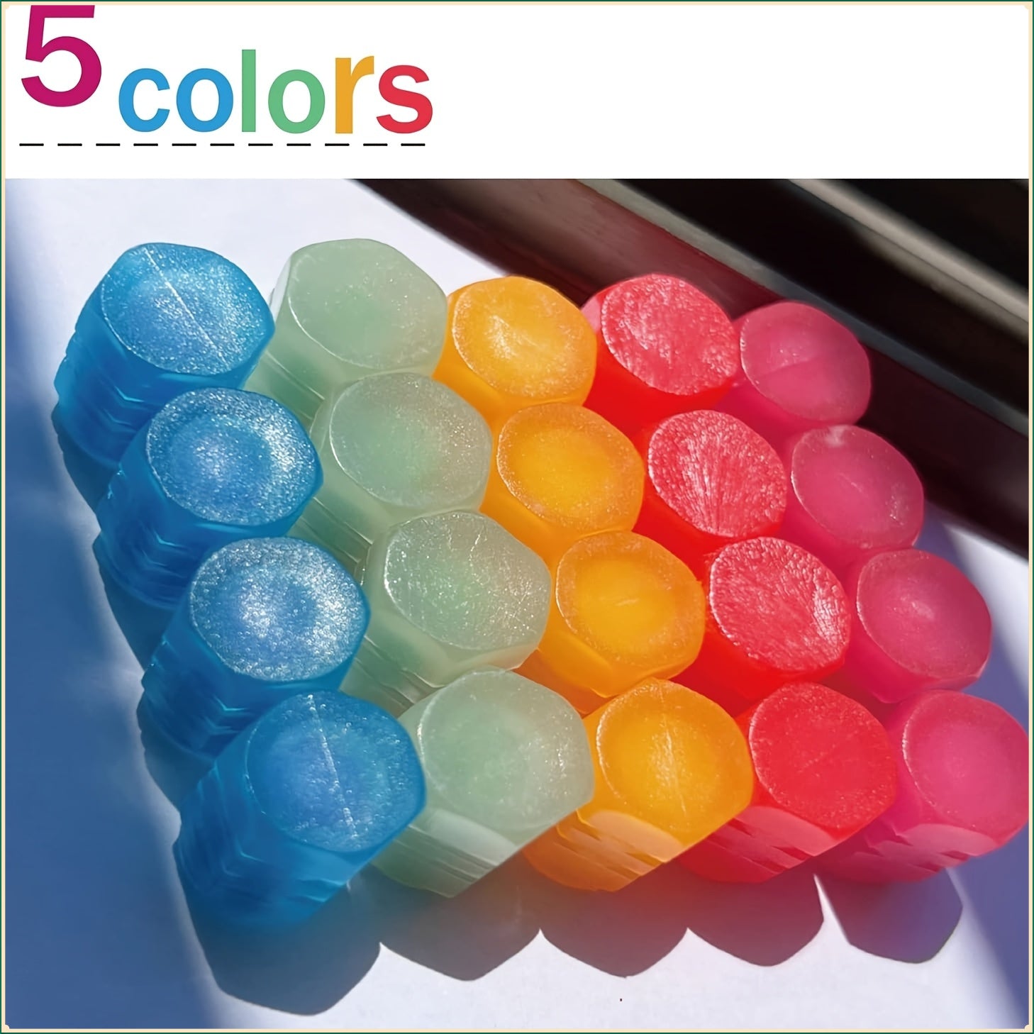 TEMU 20pcs -the-dark Tire Valve Caps, Glow, Glowing Car Wheel Valve Stem Caps, 5 Colors, Suitable For Cars, Suvs, Motorcycles