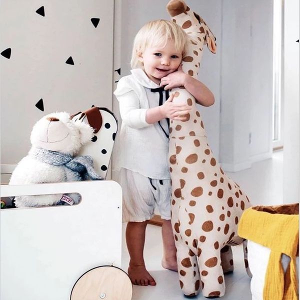 Plush Dolls Plush Toy Big Size45-100cm Simulation Giraffe Soft Plush Toys Soft Plush Doll Stuffed Sleeping Doll Toy Boys Girls Birthday Gift