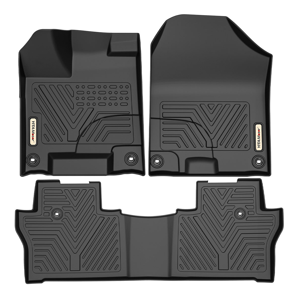 YITAMOTOR® 2016-2022 Honda Pilot Floor Mats, 1st & 2nd Row All Weather Protection