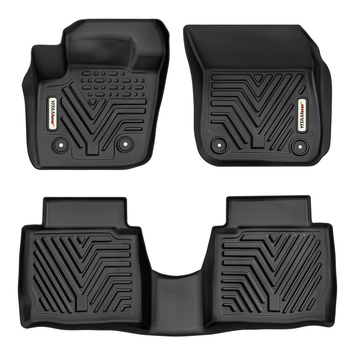YITAMOTOR® Floor Mats Floor Liners for 2013-2016 Ford Fusion Lincoln MKZ, 1st & 2nd Row All Weather Protection