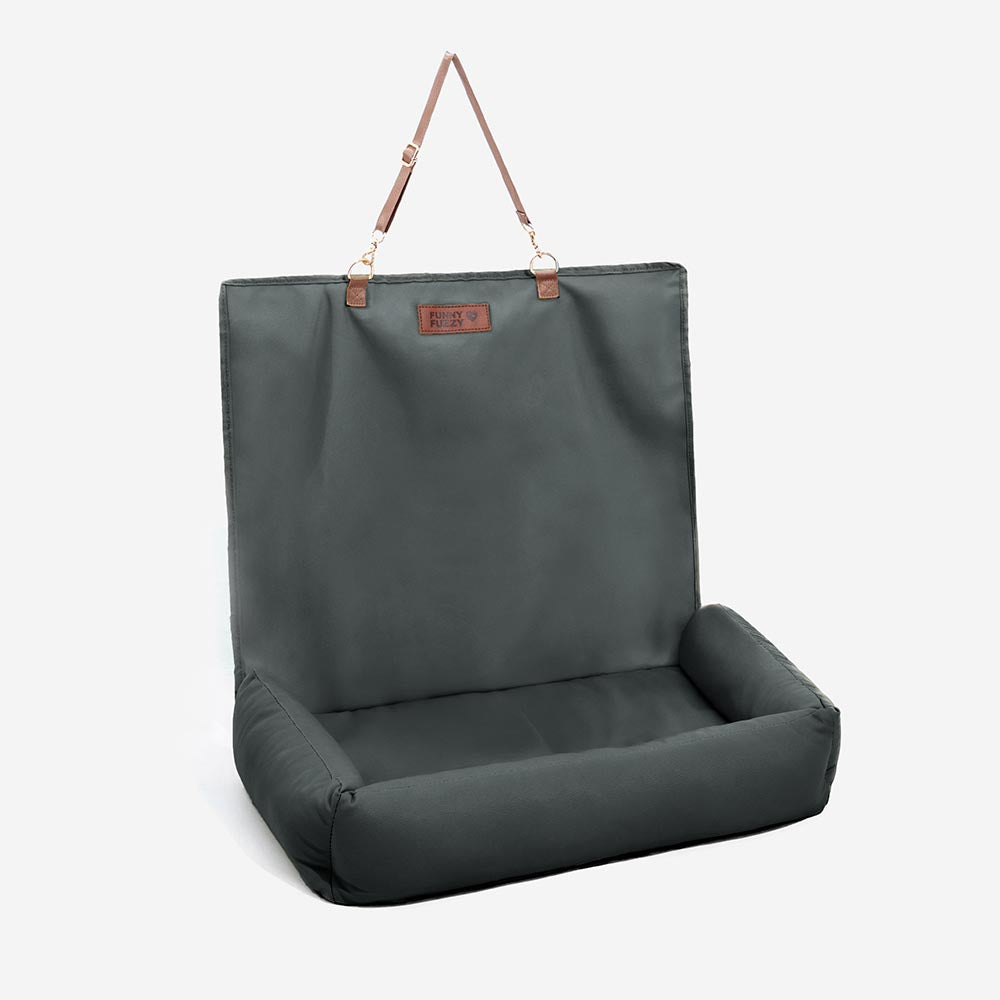 Waterproof Anti-Slip Large Dog Car Seat Cover-Urban Voyager, Gray-Single Seat