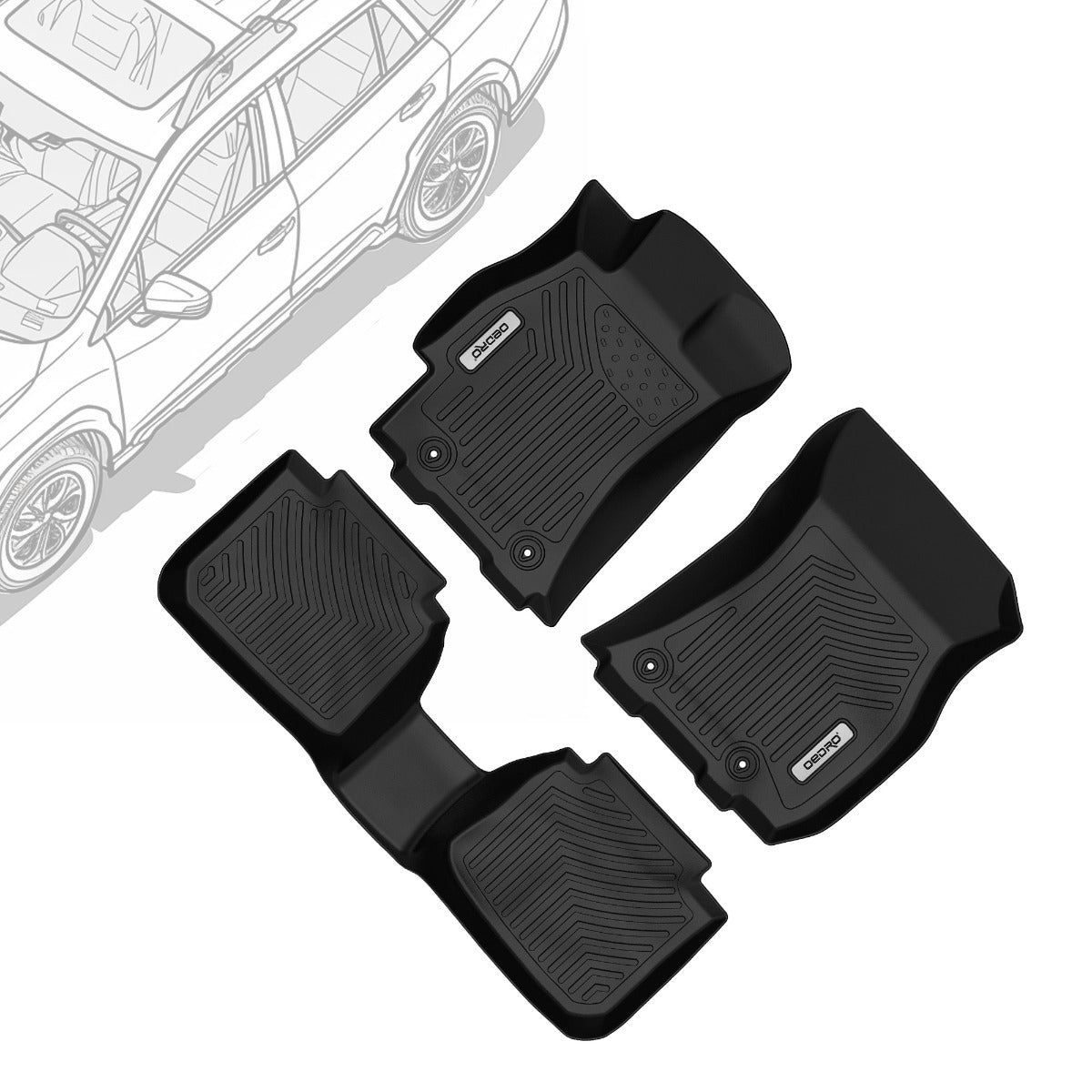 OEDRO Floor Mats for 2015-2019 Subaru Outback- Legacy, All-Weather Guard Full Set Car Mats