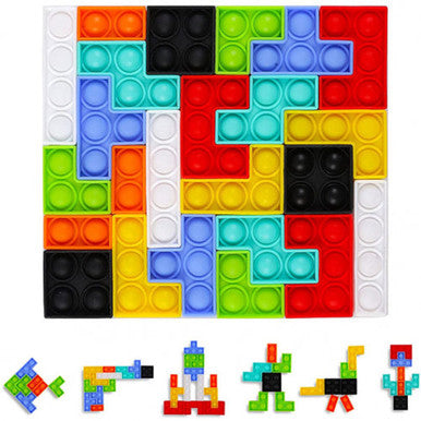Pop It Fidget Puzzle Blocks for Kids