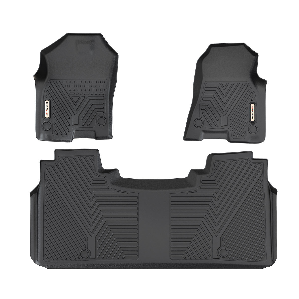 YITAMOTOR® For 2019-2024 Dodge Ram 1500 Crew Cab Floor Mats 1st 2nd Row Rubber Liner