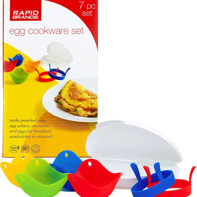 Rapid Brands® 7-Piece Microwave Poached & Omelette Egg Cookware Set