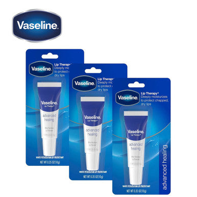 Vaseline Lip Therapy Advanced Healing Tube, 0.35 oz. (3-Pack)