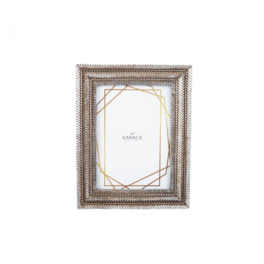 Karaca Nova Spin Photo Frame, 13cmx18cm, Gold Silver