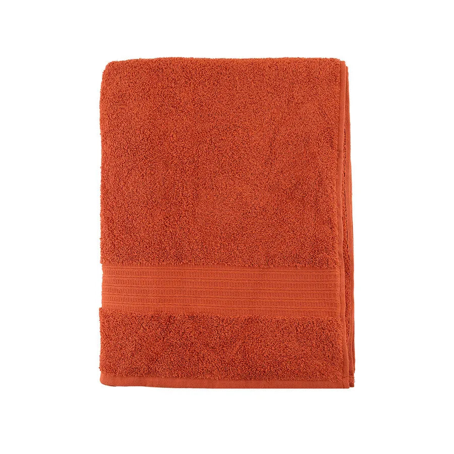 Karaca Home Back To Basic 100% Turkish Cotton Bath Towel, 85cmx150cm, Tile Red