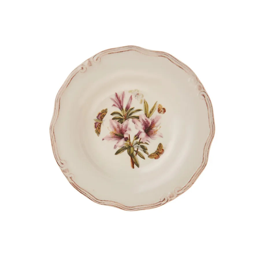 Karaca Tiffany Lily Porcelain Pasta Bowl, 24cm, Multi