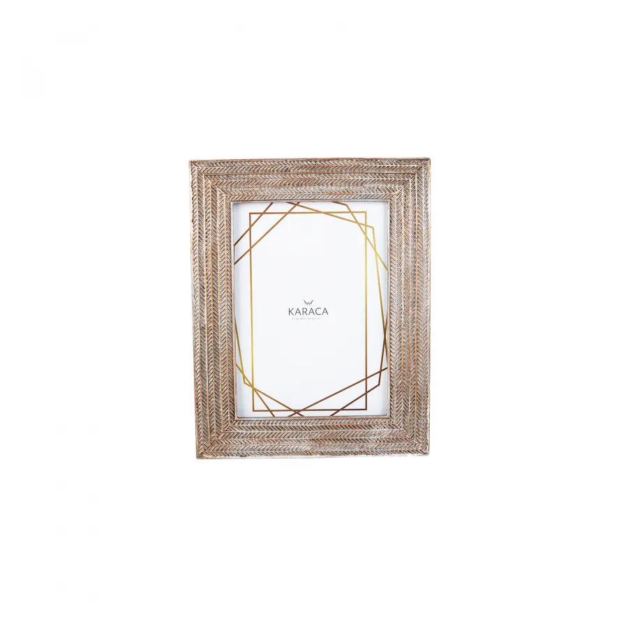 Karaca Nova Knit Photo Frame, 13cmx18cm, Gold