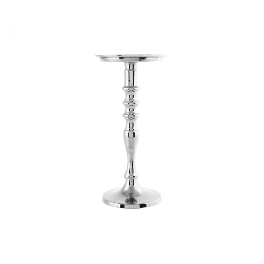 Karaca Lina Candlestick, 2 Piece, 21cmx10cm, Silver