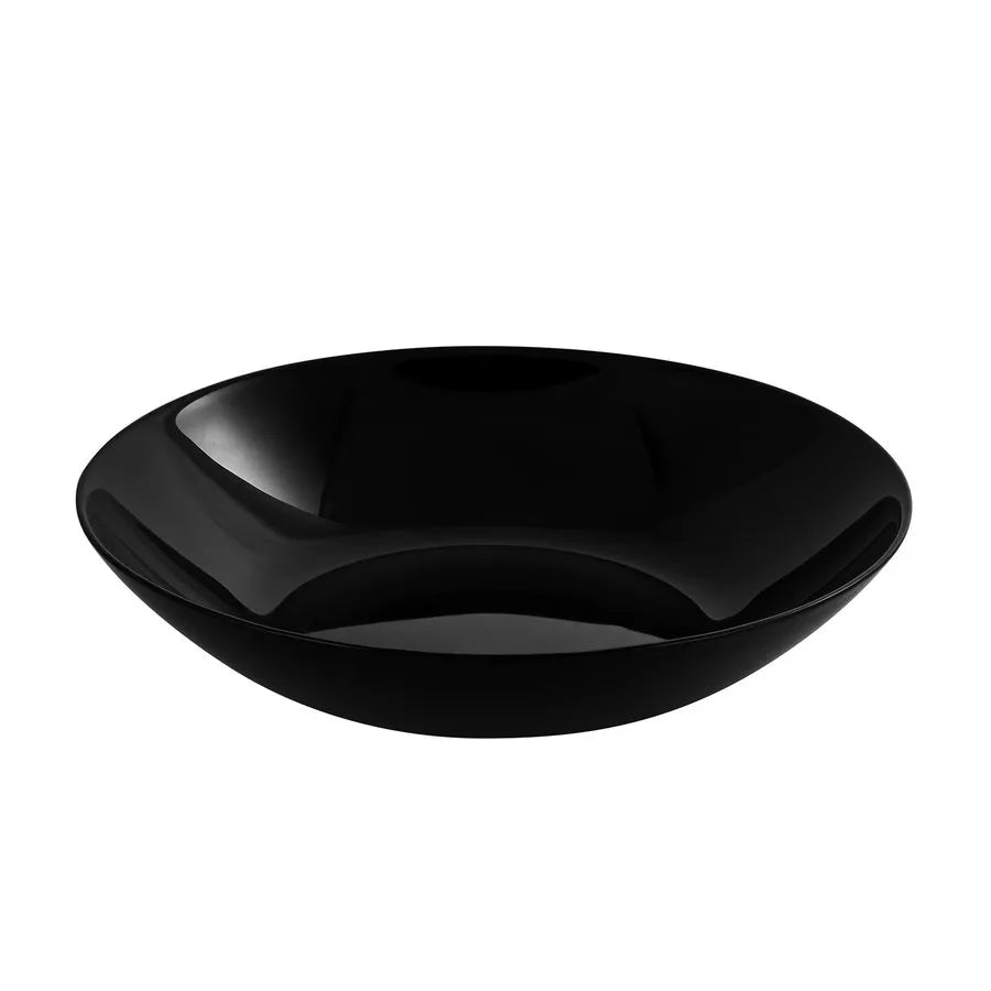Karaca Swan Opal Glass Pasta Bowl, 20cm, Black