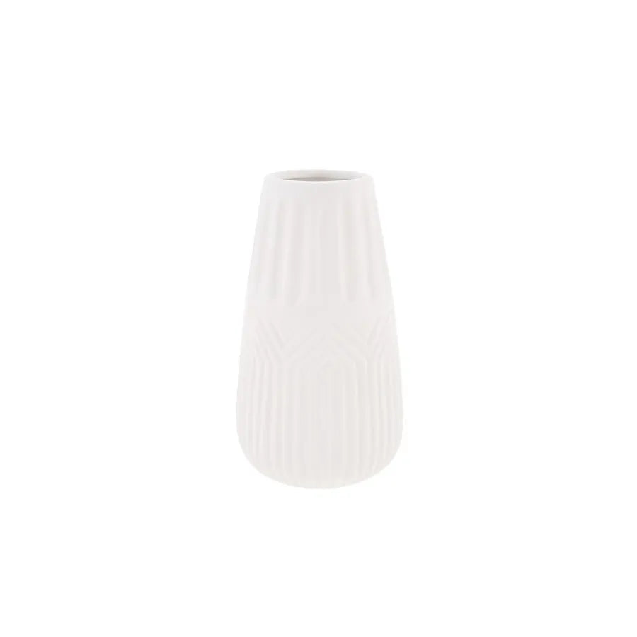 Karaca Nature Porcelain Vase, 9cmx9cmx15cm, White