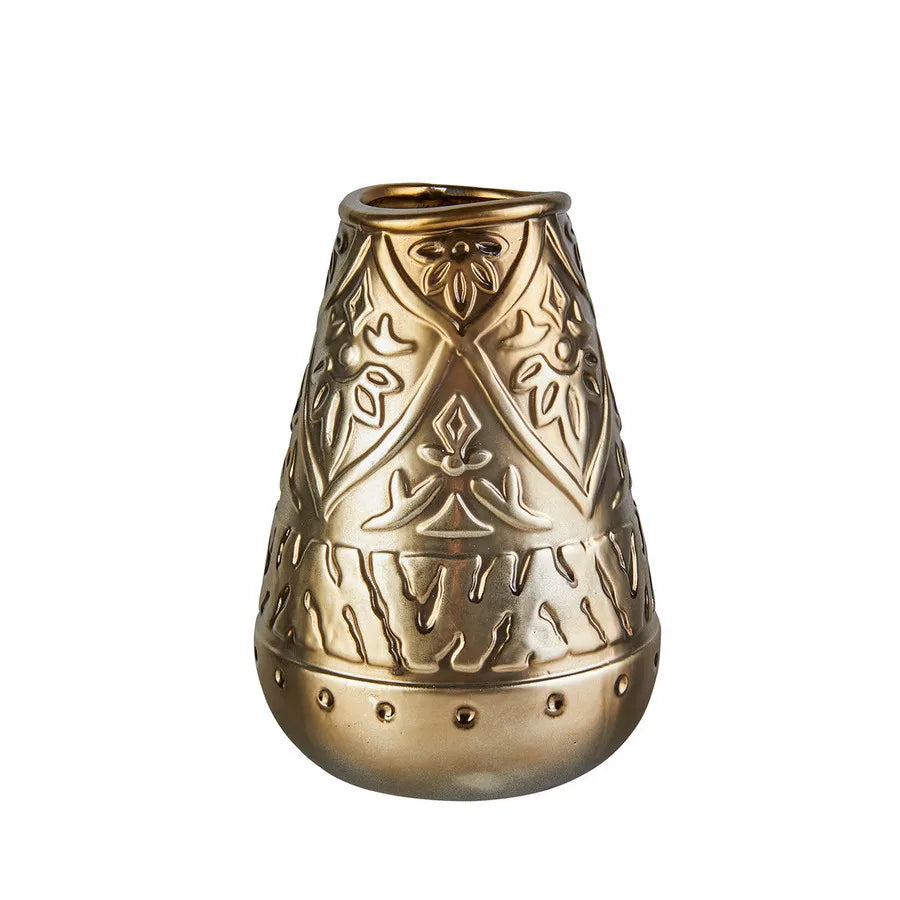 Karaca Nature Myth Ceramic Vase, 19cmx23cm, Gold