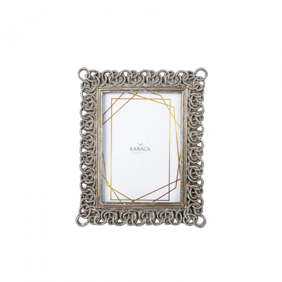 Karaca Nova Chain Photo Frame, 13cmx18cm, Silver
