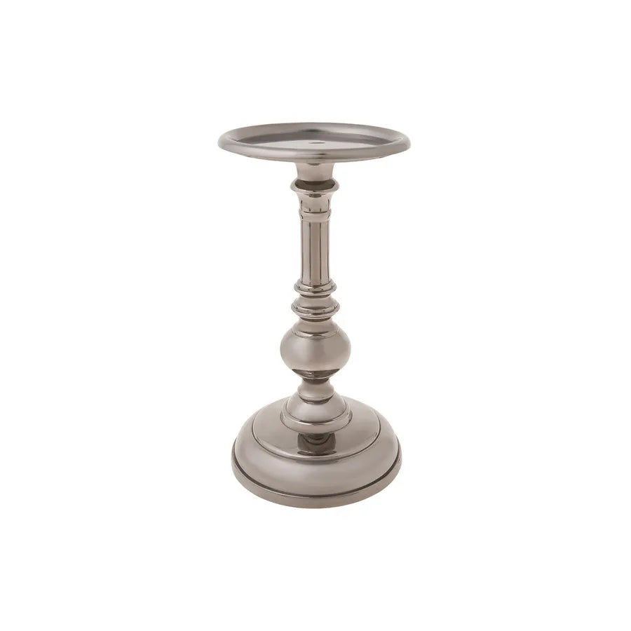 Karaca Jolie Aluminium Candlestick, 21.5cmx12.7cm, Silver