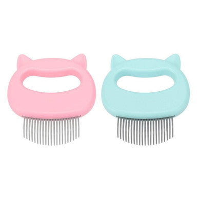 Pet Hair Removal Massaging Shell Comb (2-Pack)