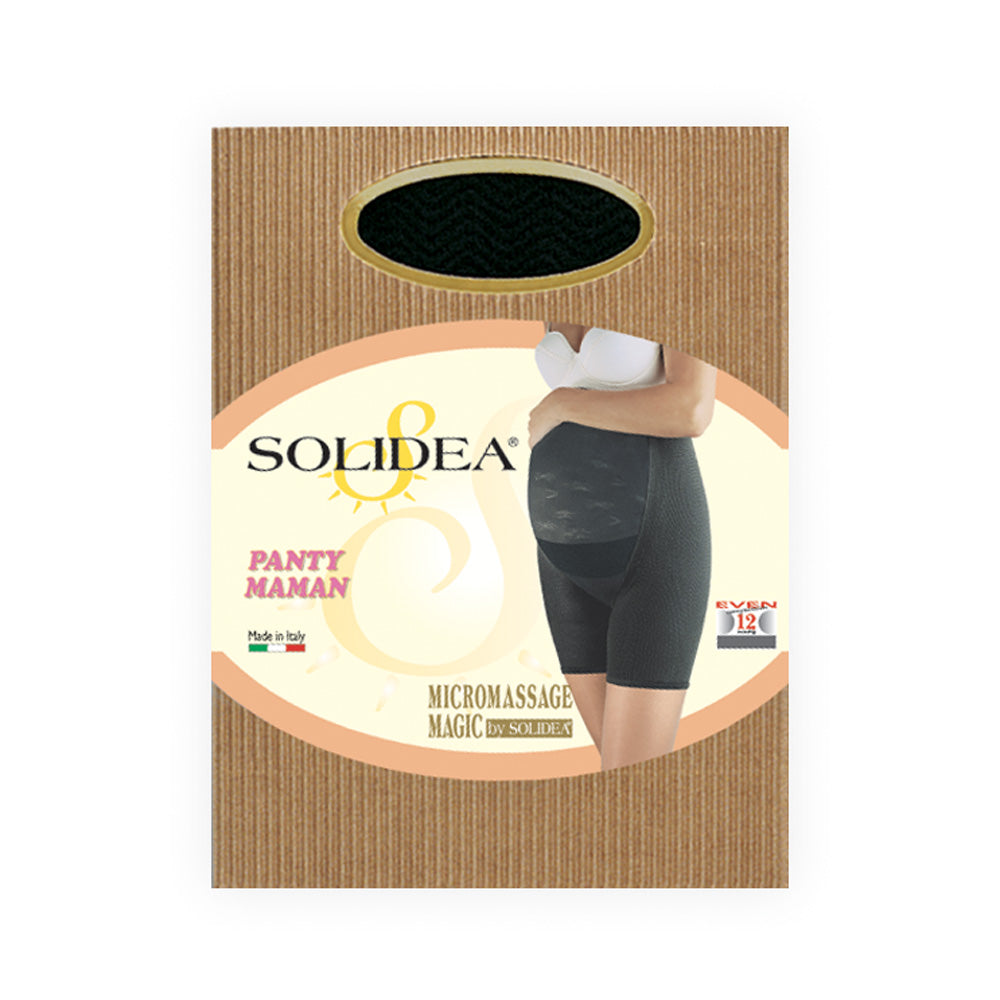 Solidea Panty Maman Elastisk Formende Skede Kompression 12mmHg Sort 4L