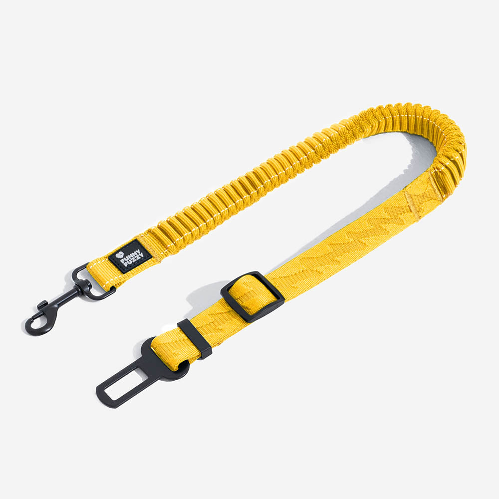 Buffer Adjustable Cool Dog Accessories Car Seat Belt, Yellow - Standard