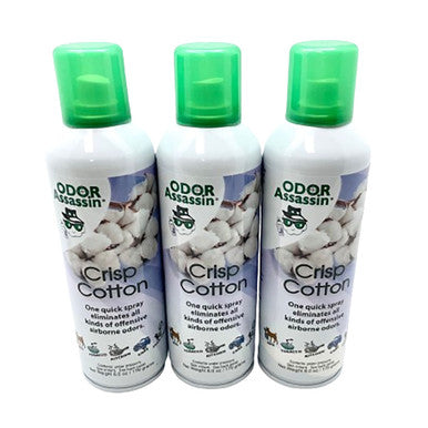 Odor Assassin® Crisp Cotton Dispenser Air Freshener, 8 fl. oz. (3-Pack)