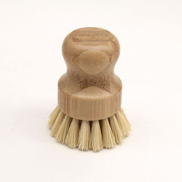 Wooden Bamboo Short Handled Pot Washing Brush Sink Floor Multipurpose Cleaning Tools Kitchen Accessories Z0026
