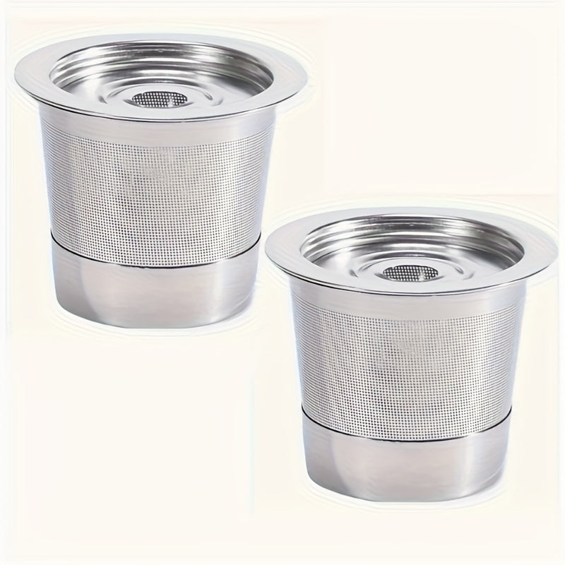 TEMU 2 Stainless Steel Reusable Coffee Bags, 1.0 Compatible, 360 ° Perforated Brewing Design, Rust Proof, With Sealed Rubber Ring, High-quality And