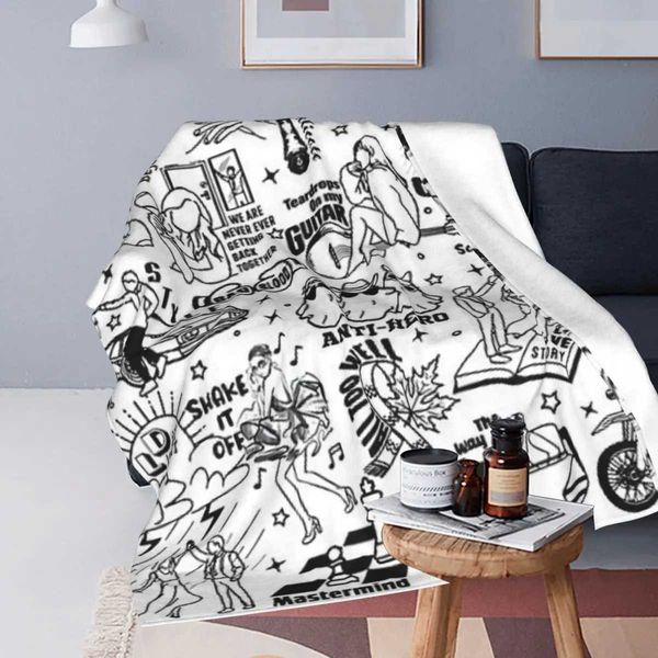 Blanket Taylor Swifts Eras Blankets Soft Warm Flannel Throw Blanket Bedding for Bed Living room Picnic Travel Home Couch Z241021
