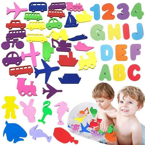 Baby Bath Toys 36PC animal traffic number letter sticker EVA bathtub toy safety soft floating cognitive bathroom water toy baby education to