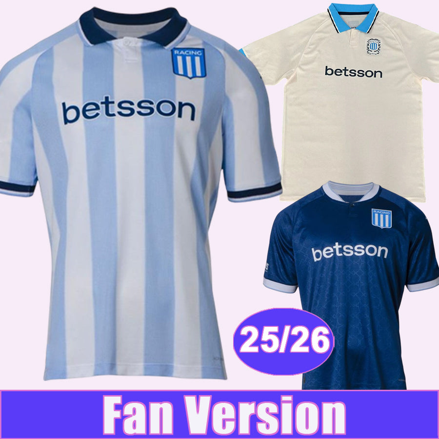 25 26 Racing Club Mens Soccer Jerseys SALAS MARTINEZ VIETTO ZARACHO MARTIRENA I.RODRIGUEZ CONTI ARIAS COLOMBO SOLARI Home Away 3rd Footall Shirts