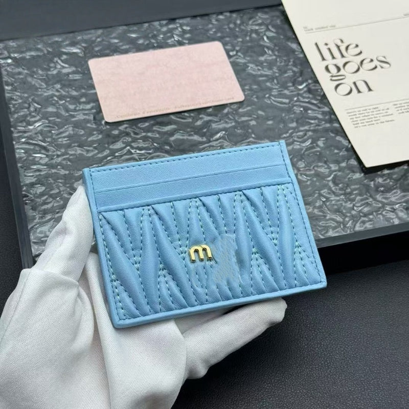 10a Pink red wallet matelasse nappa leather Womens Mens Designer card holder coin purse keychain Luxury Mini wallet key pouch poke id card purses Bu