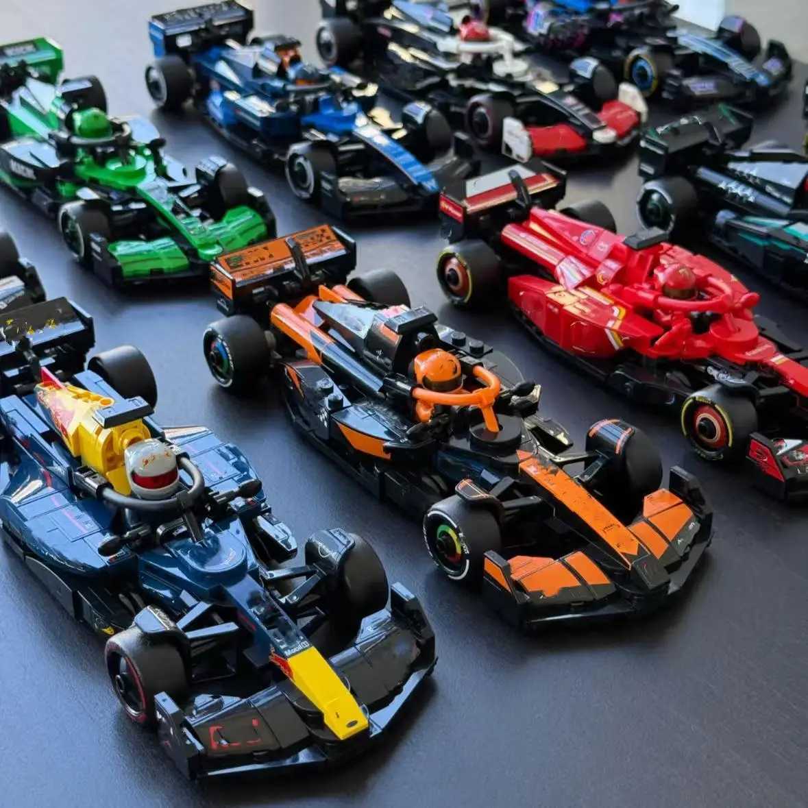 Spot goods 10piece set 66802 racing car building block assembly model decoration suitable as a birthday gift for children F250928A