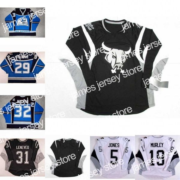 Hockey Jerseys SanAntonio Rampage 5 Matt Jones 19 Matt Murley 29 Steve Passmore 32 Stephane Matteau 31 David LeNeveu Mens Womens Youth Hocke