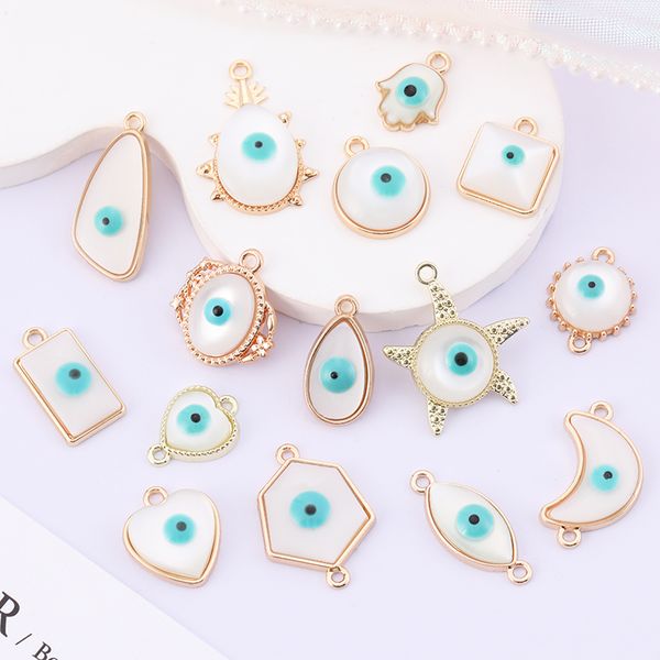 New evil Eye Jewelry Cat Eye White Pendant Necklace Bracelet Accessories DIY Clothing Decoration