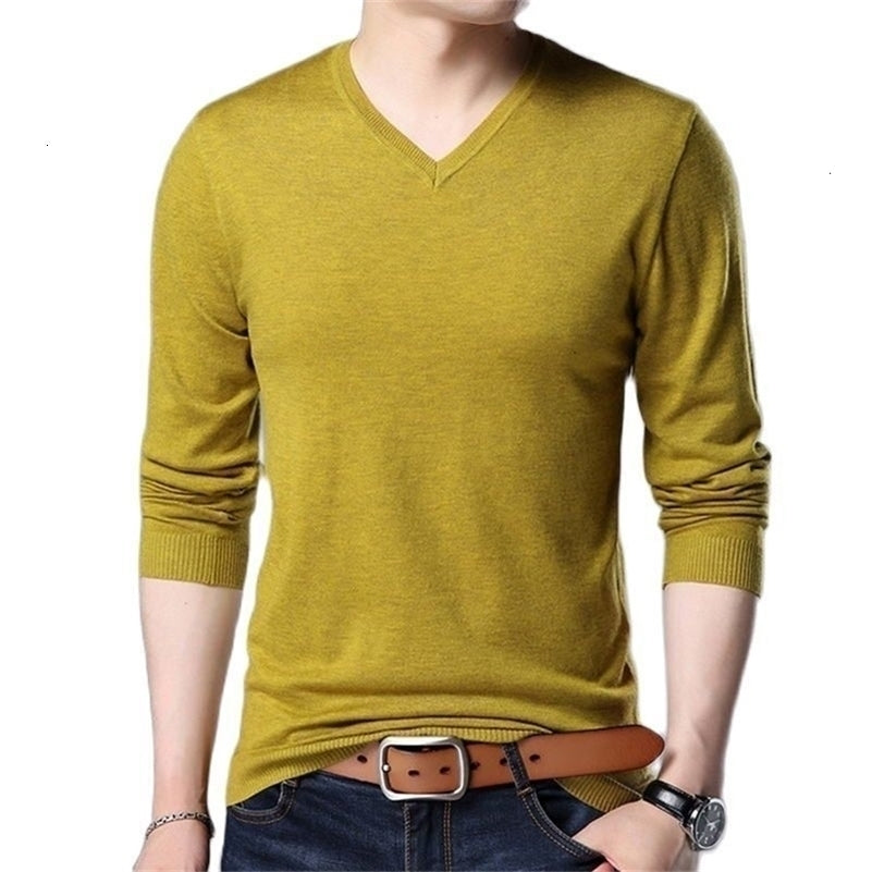 Men&#039;s Sweaters Hombres Pullover O-neck Slim Fit Knitting Hombres Long Sleeve Sweaters Fashion V-neck Mens Sweaters Big Size N5870 230228CJ