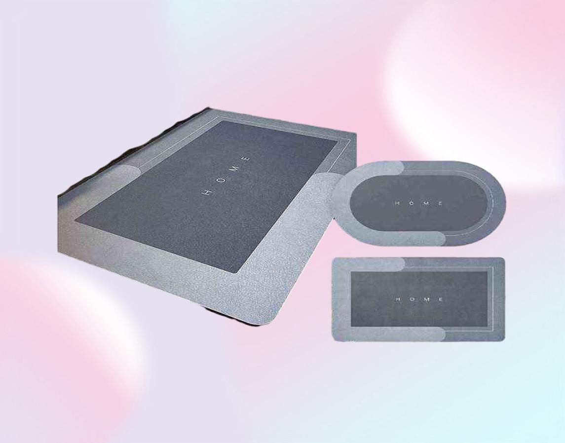 Super Absorbent Bath Mat Textile Quick Drying Bathroom Kitchen Carpet Nonslip Oilproof Easy To Clean Floor Rug Drop 2111305476261