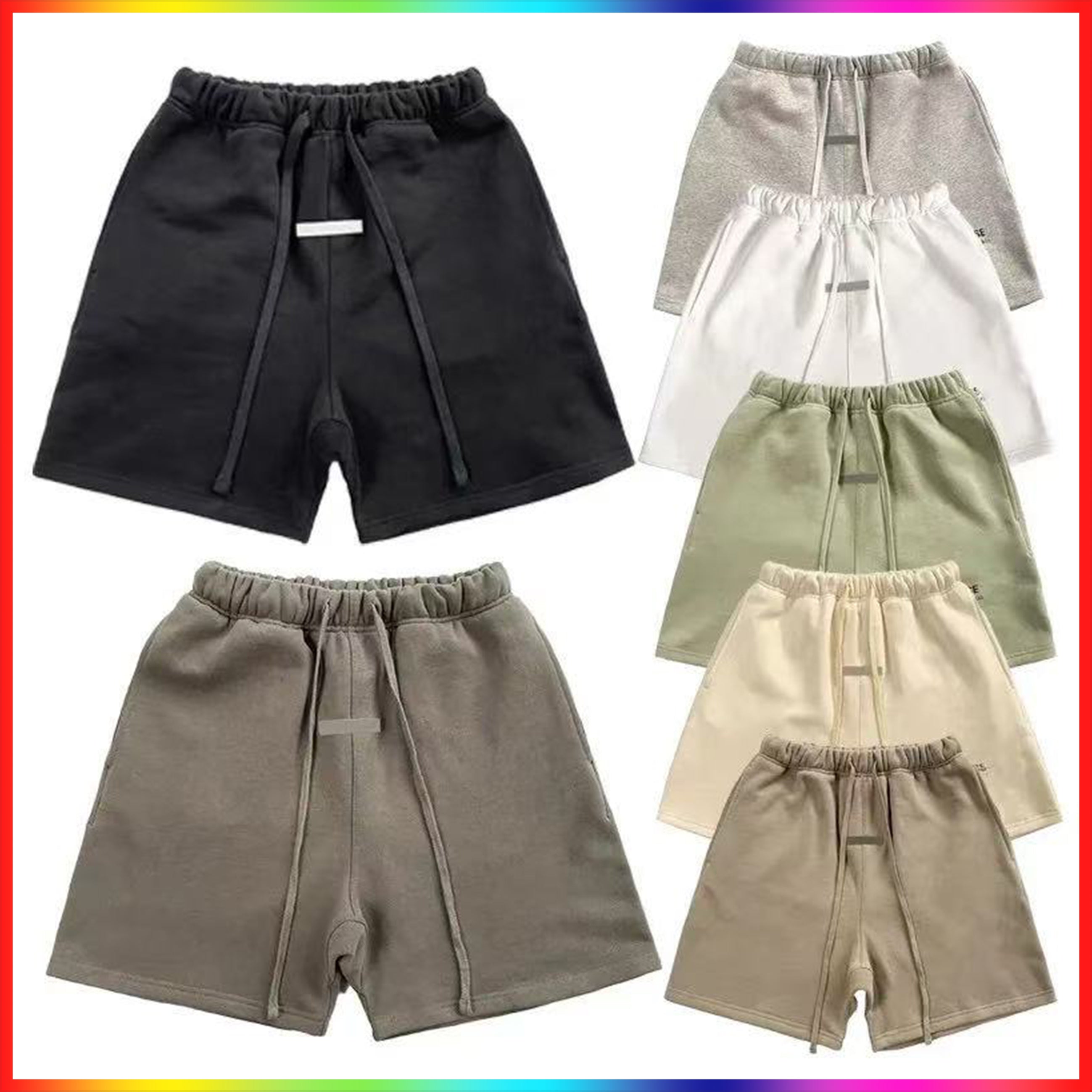 2025 new Men Shorts Designer Shorts Cotton Relaxed Loose Letter Knee Length Beach Drawstring shorts Man Summer Clothing Fashion Casual Style Tide Sp