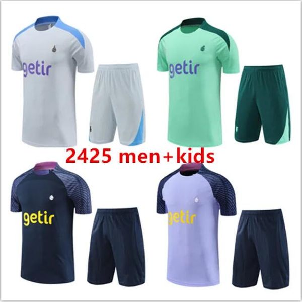 2023 2024 hot spurs short sleeve tracksuit man kids set shorts Chandal 23 24 25 Survetement SON LO CELSO NDOMBELE Football adult Training su