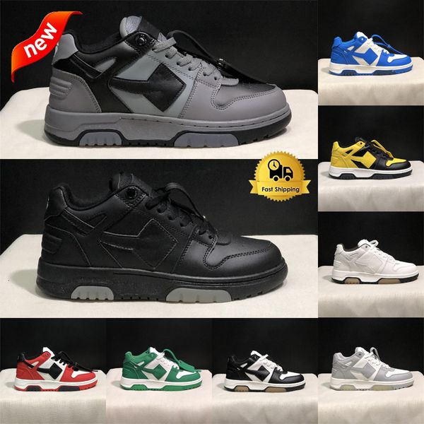 Designer Out of Office Sneaker Running Shoes Low Tops Vintage Distressed Leather for Walking Mens Womens Casual shoes Trainers Platform Size