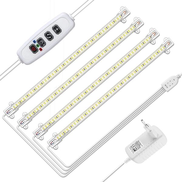 LED Plant Grow Light Strips Full Spectrum with Auto On-Off 3-9-12H Timer,192 LEDs Sunlike Lamp for Indoor Plants Succulent
