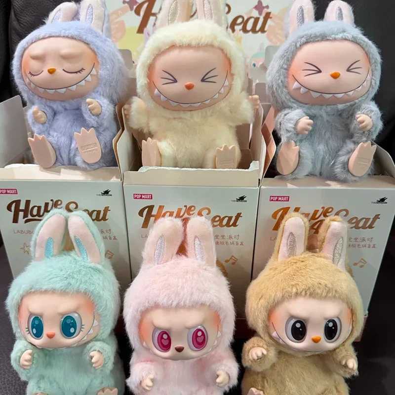 labubu POPMART Labubus aroon 2nd Generation Sitting Party Vinyl Plug Doll Surprise Blind Box Pendant labubu doll