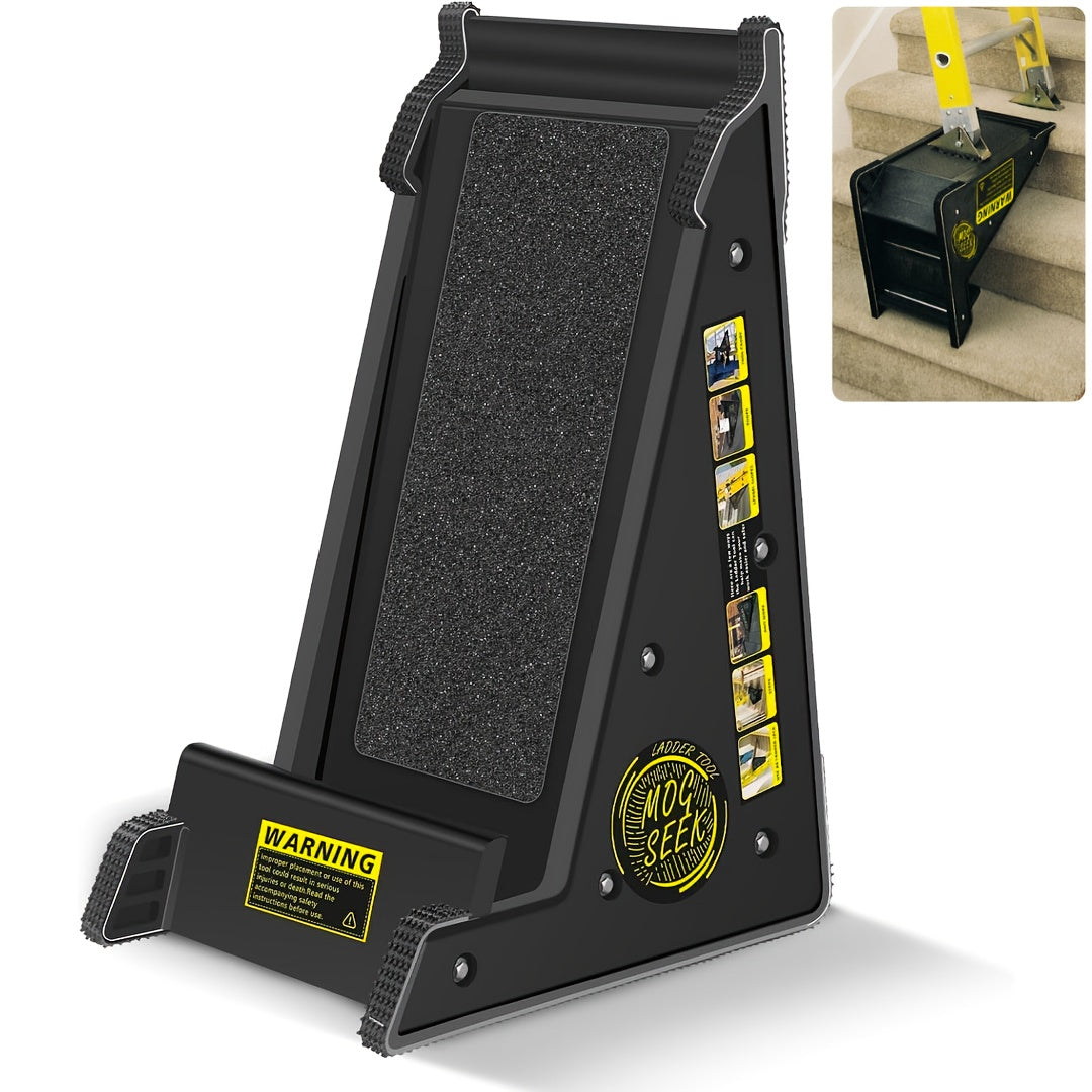 TEMU Heavy-duty Ladder Leveler With Storage Platform - 500lb Capacity, Non-slip Rubber Pads & Adjustable , Uneven Ground, Step- - Easy Setup,