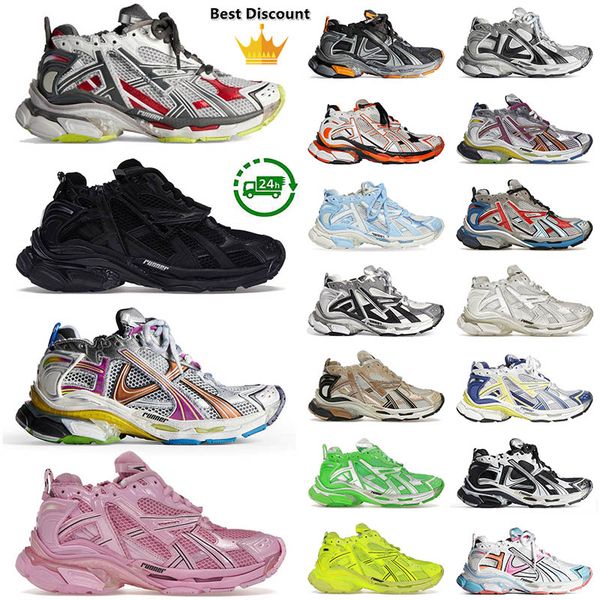 Men Women Track Runner 7.0 7.5 Luxurys Designer Dress Shoes Triple s 7 Tracks Runners Tess Gomma Nylon Paris Platform Low Flat Trainers Snea