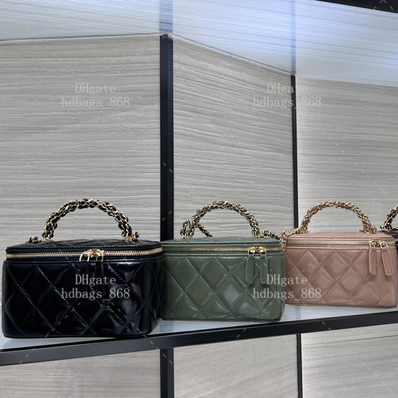 Vanity bag Shoulder bag 16cm Handbag Top Mirror Highest quality Designer bags Fashion Woman bag Lambskin Crossbody bags With box set C404