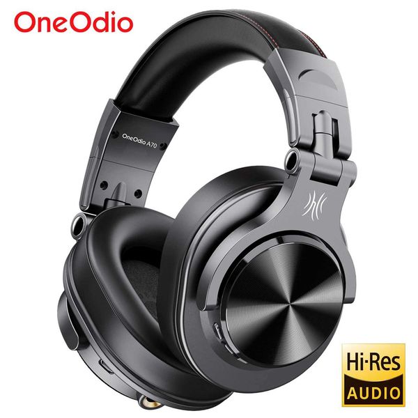 Headsets Oneodio Fusion A70 Bluetooth 5.2 Earphones Hi Res Audio Over Ear Wireless Headset Professional Studio Monitor DJ Earphones 72H J240