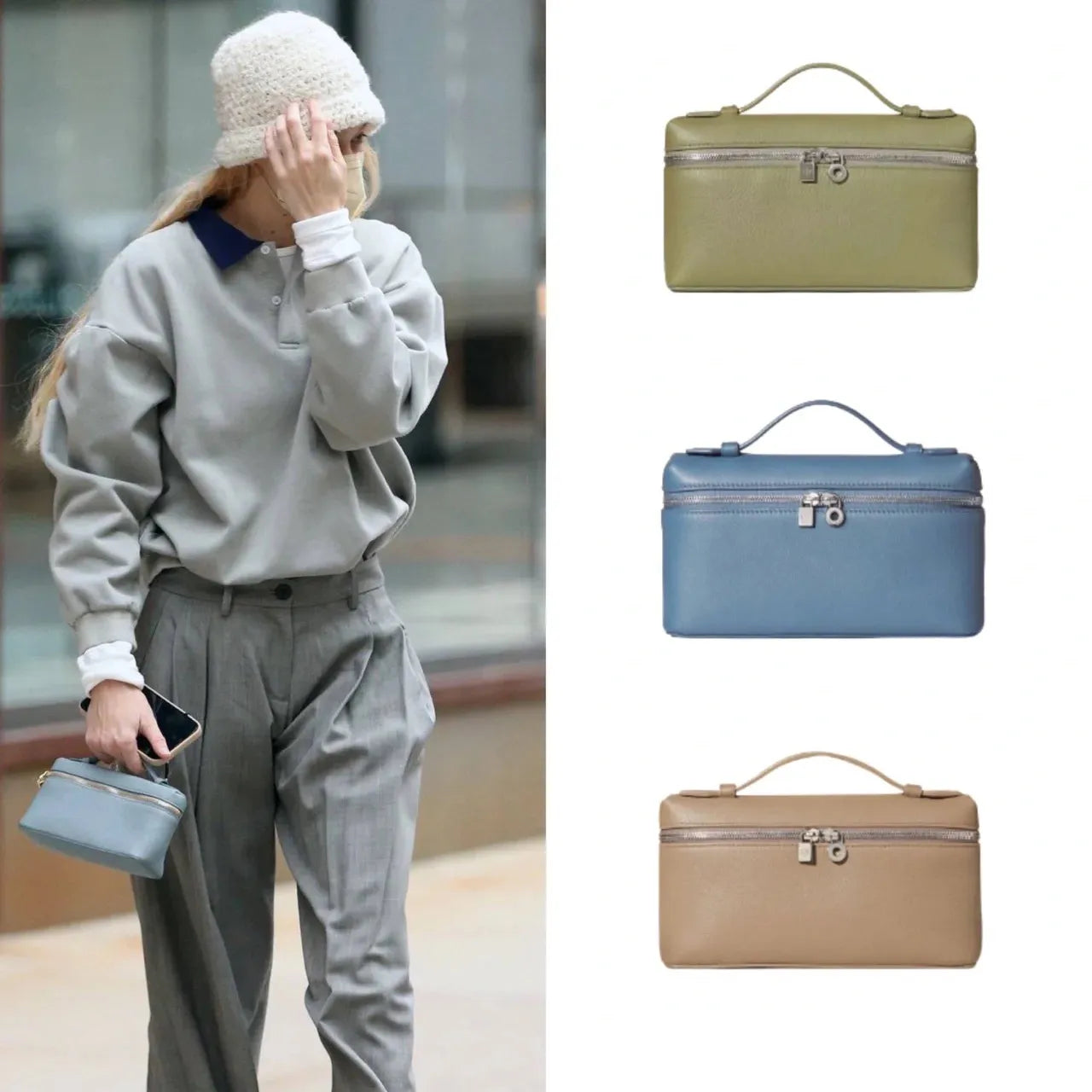 Shoulder Bag Trend Designer L19 Luxury Handbag Women&#039;s Lunch Box Bag Women&#039;s Purse Soft Leather Makeup Bag Tote Crossbody Bag Clutch Bag 2