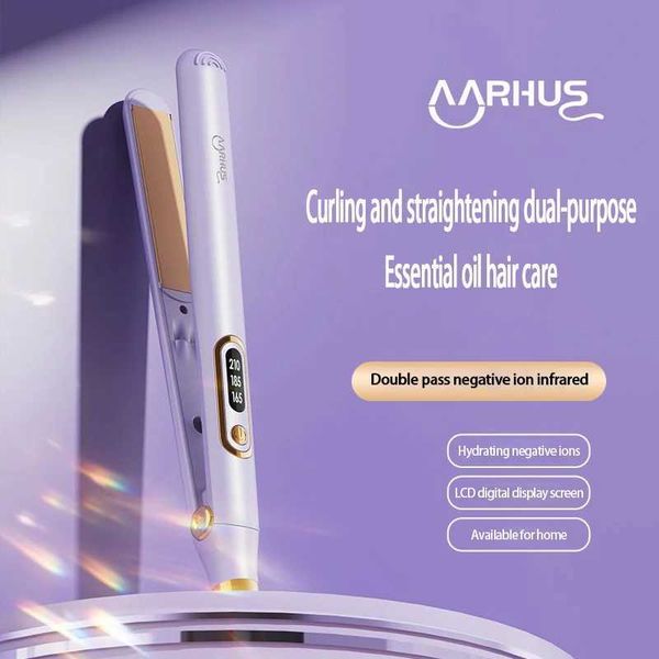 Negative ion essential oil hair conditioner curling iron straightening iron 2-in-1 10 second quick heating and long-lasting styling hair con