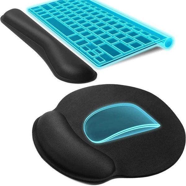 Ergonomic Mouse Pad and Keyboard Wrist Rest Set with Memory Foam Support for Comfortable Typing and Computer Use - Perfect for OT250205